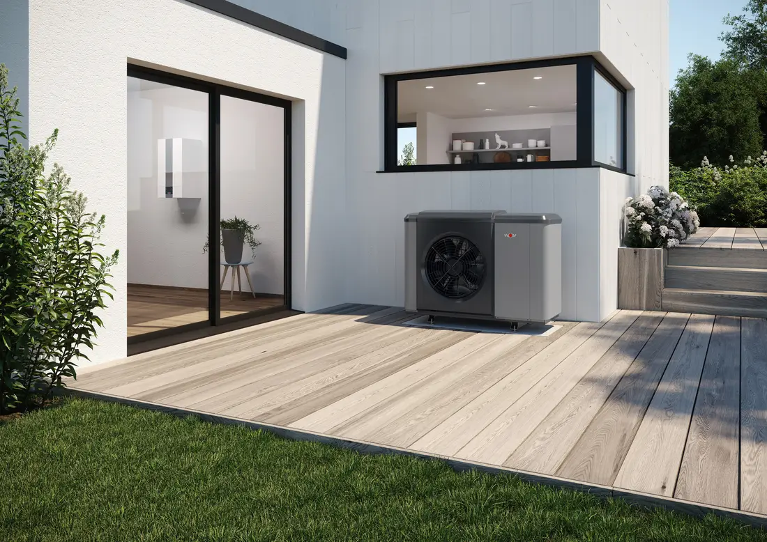 WOLF CHA-Monoblock auf der Terrasse